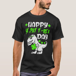 Camiseta Feliz Rua no Trex Day Dinossauro Dia de São Patr