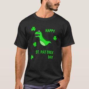 Camiseta Feliz Rua no Trex Saint Patrick Dinosaur Kid