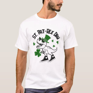 Camiseta Feliz Rua no Trex Saint Patrick Dinosaur Kid