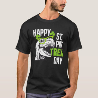 Camiseta Feliz Rua Pat Rex Day Engraçado Toddler Crianças D