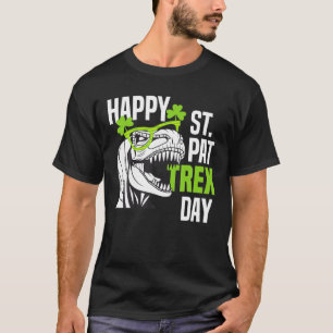 Camiseta Feliz Rua Pat Rex Day Engraçado Toddler Crianças D