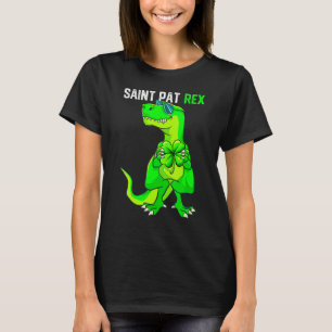 Camiseta Feliz Rua Pat T Rex Saint Patrick's Dinos Engraçad