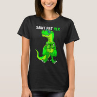 Feliz Rua Pat T Rex Saint Patrick's Dinos Engraçad