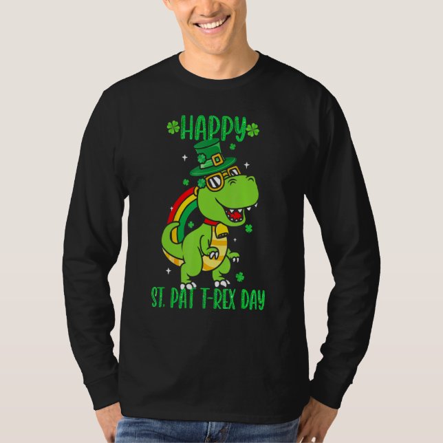 Camiseta Feliz Rua Patilho no Trex Day Dino Toddle (Frente)
