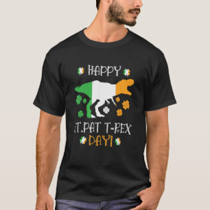 Camiseta Feliz Rua Patrex Day Pat T Rex Dino Irish Pat Trex