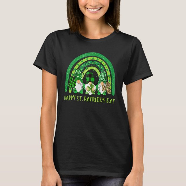Camiseta Feliz Rua Patrick S Day Engraçado Saint Patrick Ir (Frente)