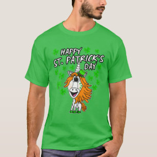 Camiseta Feliz Rua, Rua de Unicórnio do Dia de Patrick, Dia