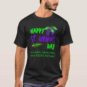 Camiseta Feliz Rua Urho do Dia da Novidade Finlandesa