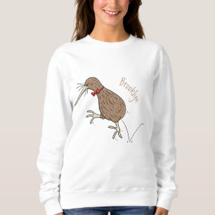 Camiseta Feliz salto em kiwi com design de desenho de arco