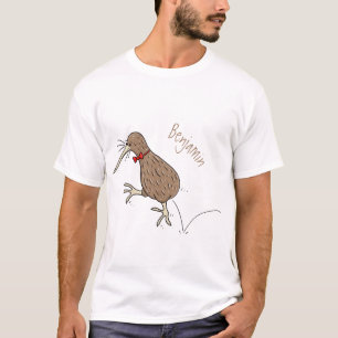 Camiseta Feliz salto em kiwi com design de desenho de arco