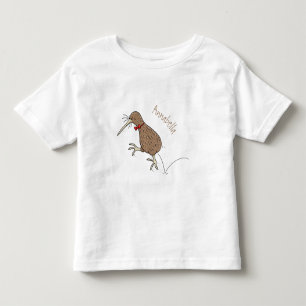 Camiseta Feliz salto em kiwi com design de desenho de arco