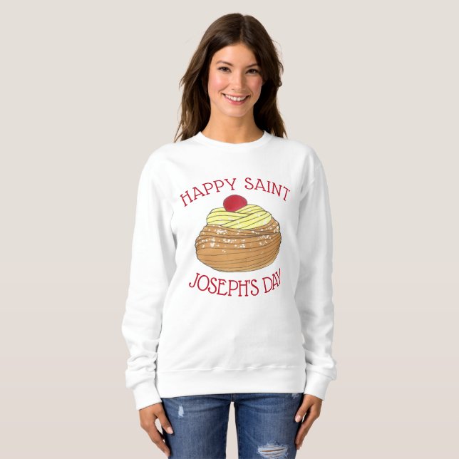 Camiseta Feliz Santo Joseph's Day Italiana Paery Zeppole (Frente Completa)