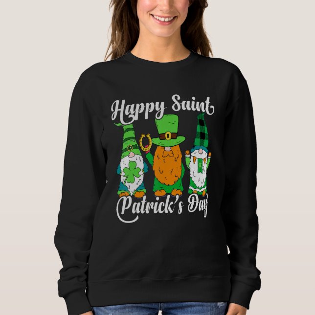 Camiseta Feliz Santo Patrick S Day Gnomos Shamrock Leprecha (Frente)