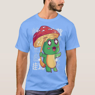 Camiseta Feliz Sapo Mushroom Kawaii Japão Cottagecore Aesth