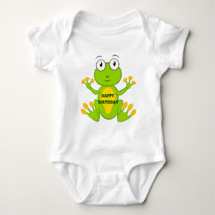 Camiseta Feliz Sapo Verde de Aniversário