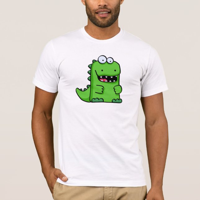 Camiseta Feliz-Saurus verde bonito (Frente)