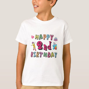 Camiseta Feliz segundo aniversário 2 anos de surpresa diá