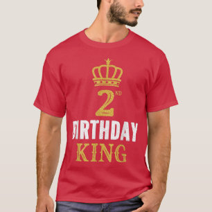 Camiseta Feliz segundo aniversário Rei 2 Anos Ideias Festas