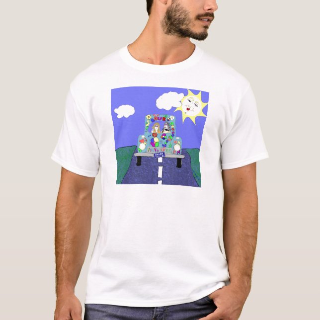 Camiseta Feliz sempre em seguida (Frente)