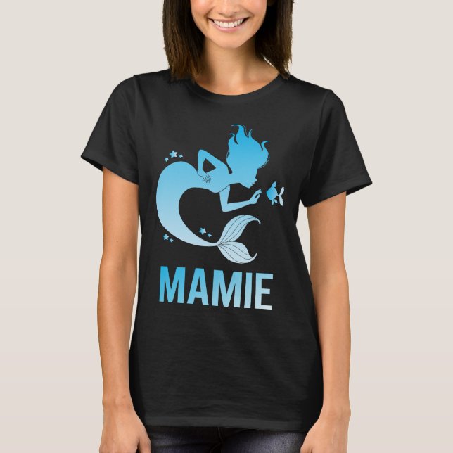 Camiseta Feliz Sereia - Nome da Mamãe (Frente)