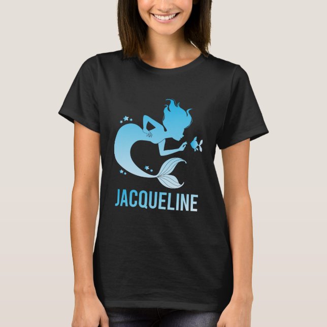 Camiseta Feliz Sereia - Nome Jacqueline (Frente)