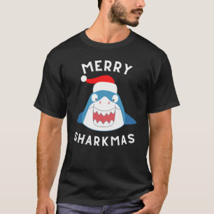 Camiseta Feliz Sharkmas, Divertido Natal do Tubarão