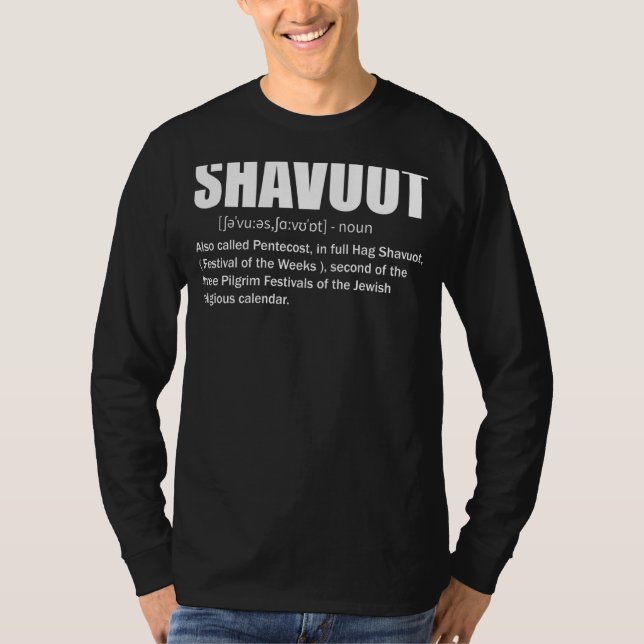 Camiseta Feliz Shavuot Definition Happy Shavuot Jewele (Frente)