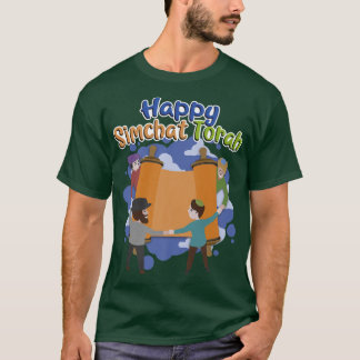 Camiseta Feliz Simchat Torah, Para Homens, Mulheres E Crian
