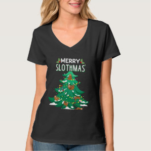 Camiseta Feliz Slothmas Engraçado Natal Sweet