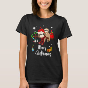 Camiseta Feliz Slothmas Pijama de Natal para Sloth 2