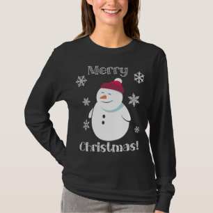 Camiseta Feliz Snowman - Foguete Feliz Natal