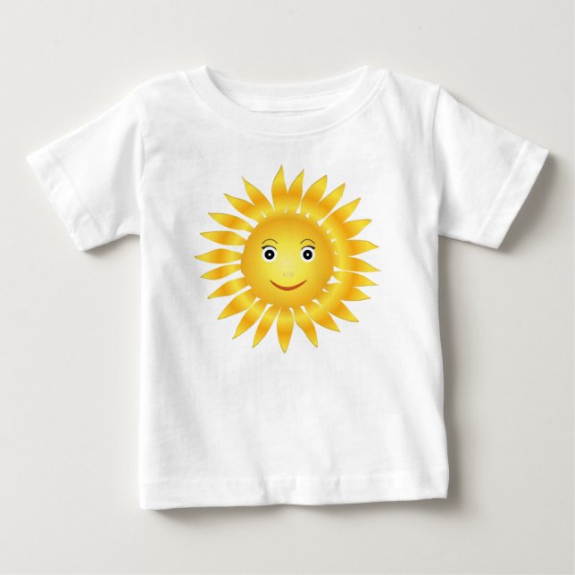 Camiseta Feliz Sol Sorrindo Emoji Amarelo Amarelo Bonito Su (Frente)