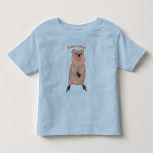 Camiseta Feliz sorriso, design de desenho animado de quokka