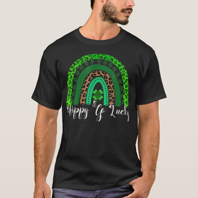 Camiseta Feliz, Sortudo, Dia de São Patrício (Frente)