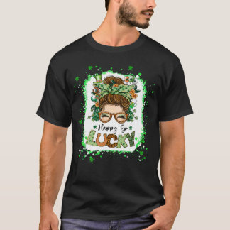 Camiseta Feliz, Sortudo, Rua de Shamrock do Bun, Dia de Pat