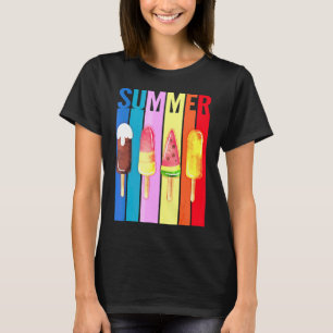 Camiseta Feliz Sorvete De Verão Do Último Dia Da Escola