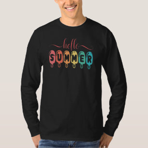Camiseta Feliz Sorvete De Verão Do Último Dia Da Escola