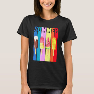Camiseta Feliz Sorvete De Verão Do Último Dia Da Escola