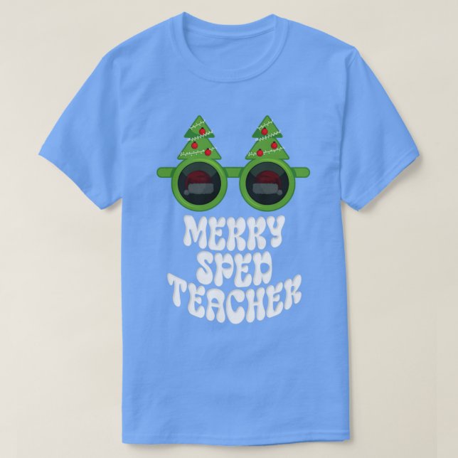 Camiseta Feliz SPED Professor Engraçado Natal (Frente do Design)