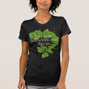 Camiseta Feliz St Patty, Shamrocks Verdes espumantes