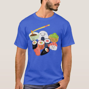 Camiseta Feliz Sushi Família Engraçada Japonesa Rice Sushi
