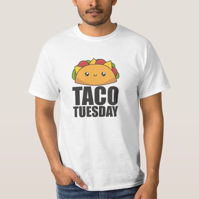 Camiseta Feliz Taco Terça-feira - Comida mexicana (Frente)