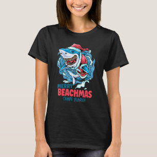 Camiseta Feliz Tampa Florida Papais noeis de tubarão de Nat