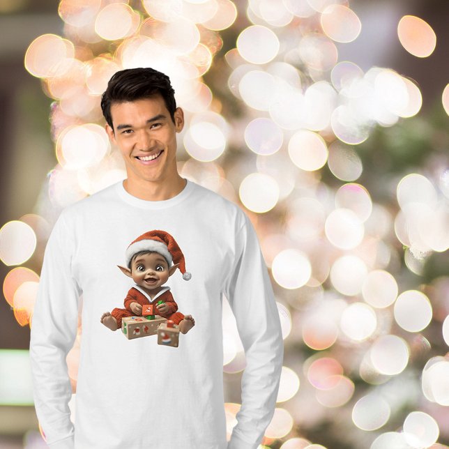 Camiseta Feliz Tee dos Homens do Elfo de Natal (Criador carregado)