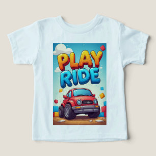 Camiseta Feliz Tema de Aventura de Carro de Brinquedo para