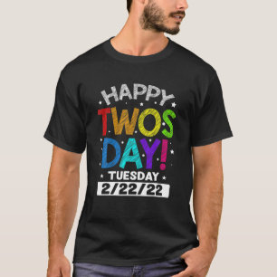 Camiseta Feliz Terça-feira 2/22/22 Boys Girls Fevereiro