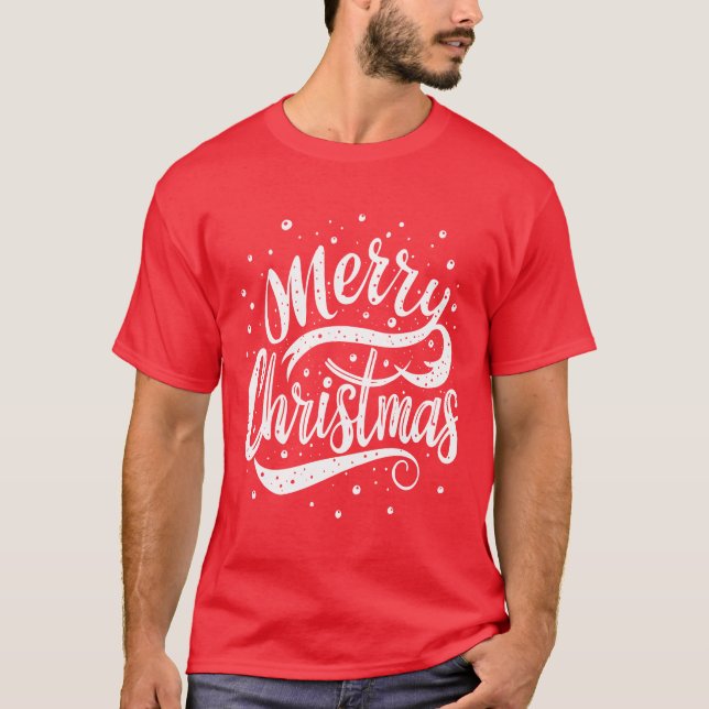 Camiseta Feliz Texto de Natal (Frente)