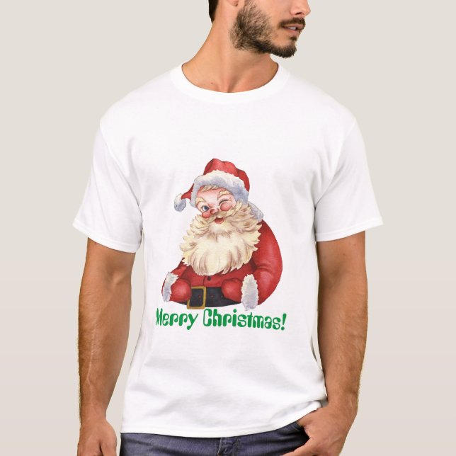 Camiseta Feliz Texto de Natal Impresso Ho ho ho ho Jingle B (Frente)