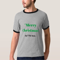 Feliz texto de Natal Joy Men's Basic Ringer