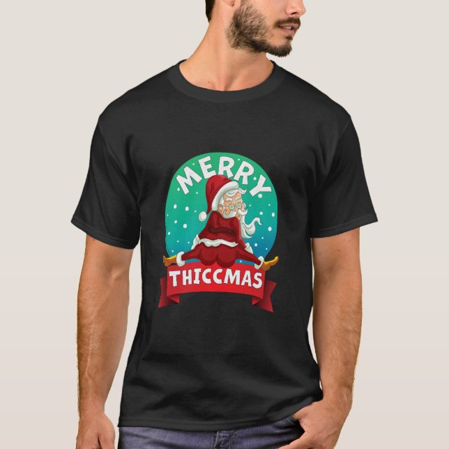 Camiseta Feliz Thiccmas Santa Claus Thicc Xmas4124png4124 (Frente)